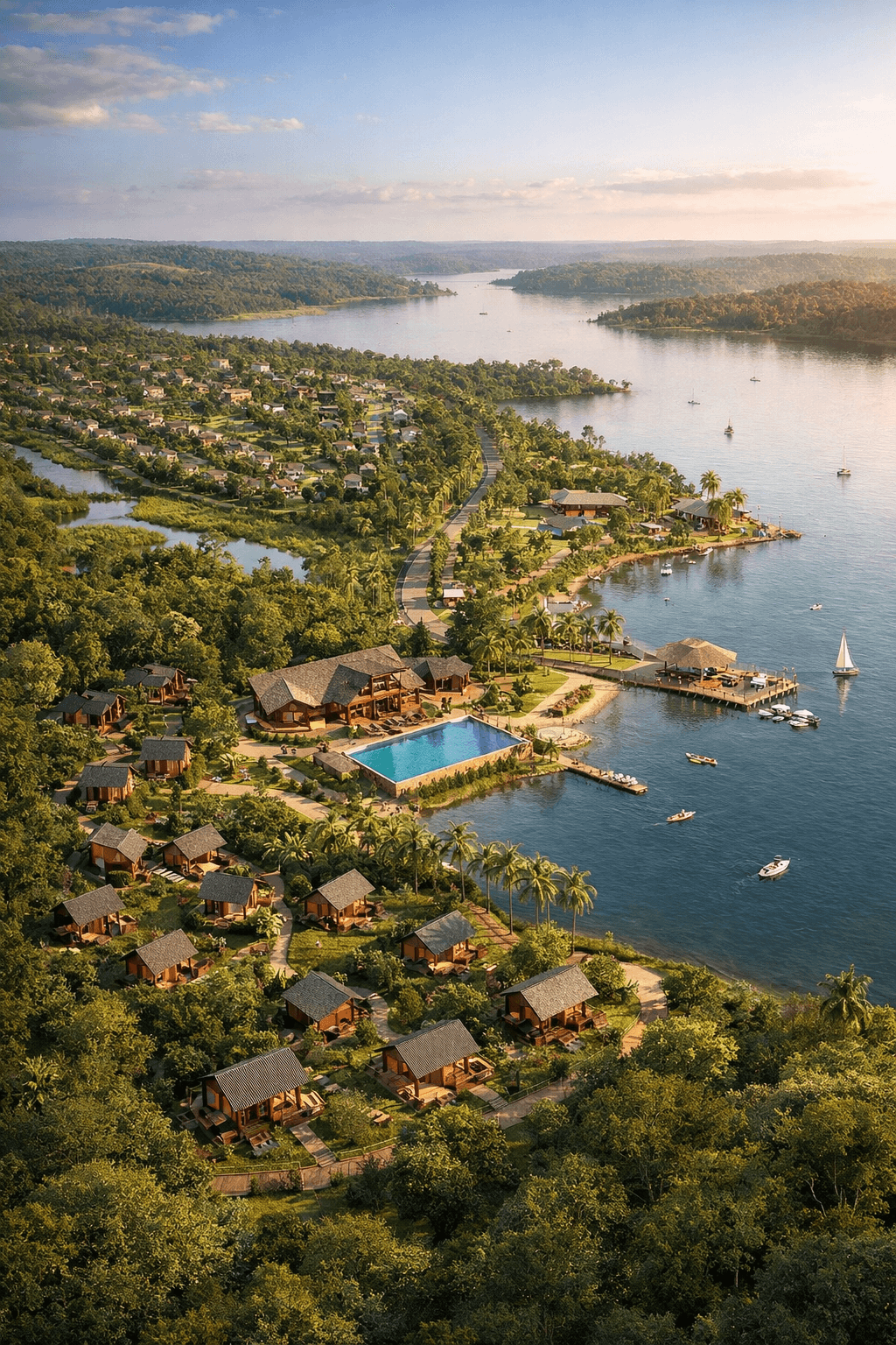Vista aérea de Nueva Iguazú